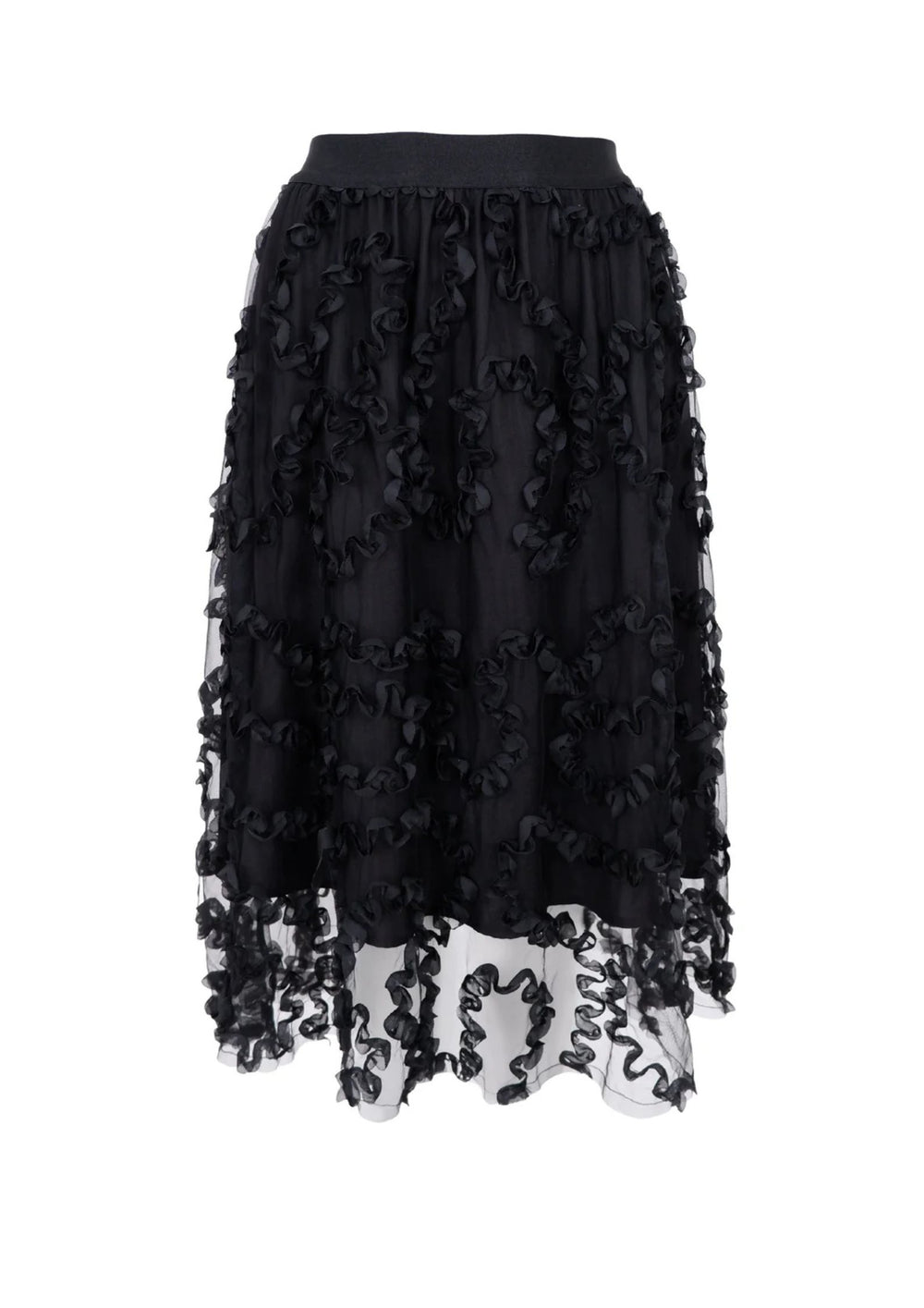 Black Colour - BCSwirl Nederdel - Black