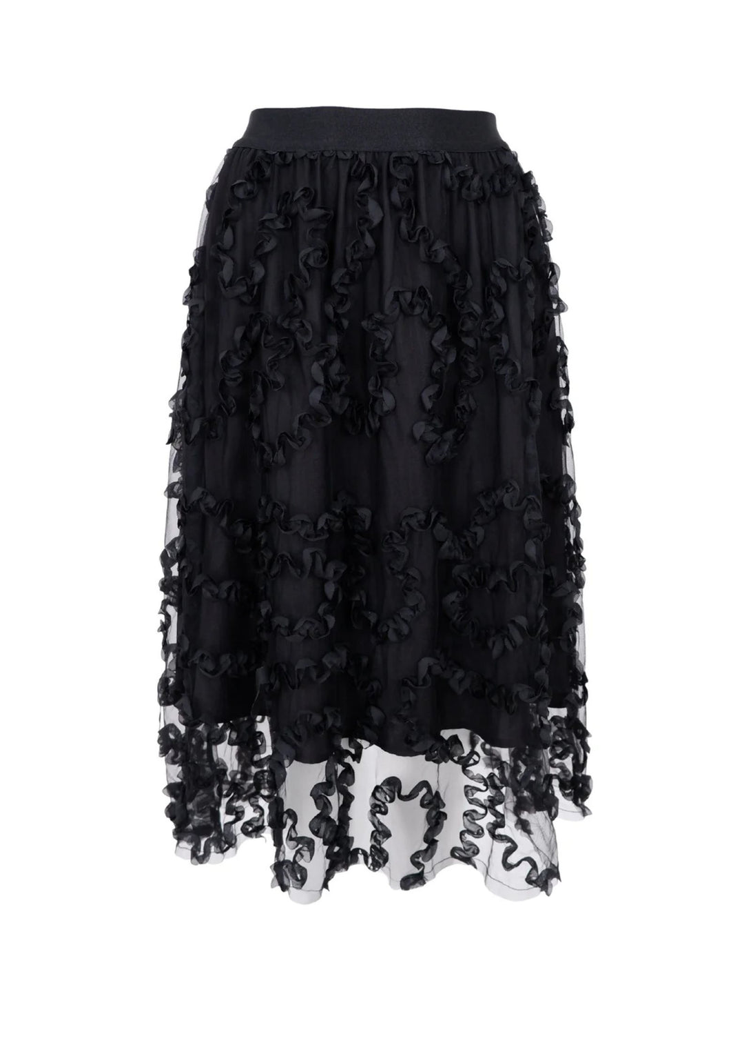 Black Colour - BCSwirl Nederdel - Black