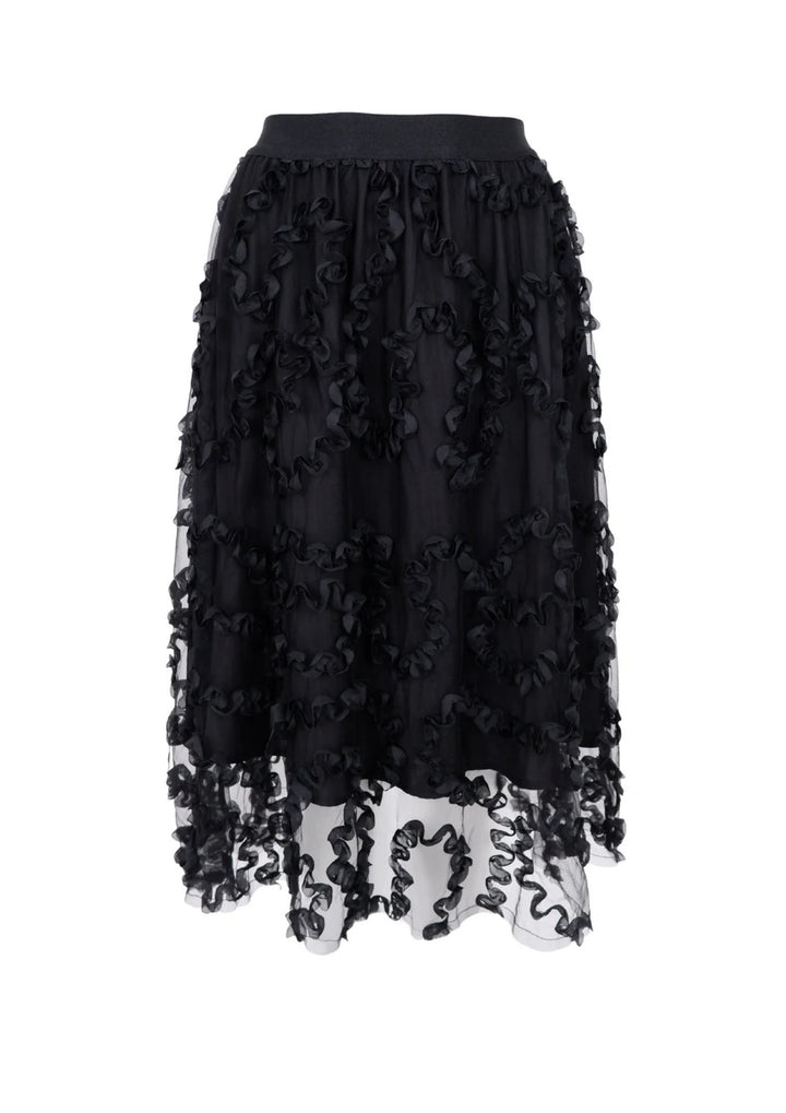 Black Colour - BCSwirl Nederdel - Black