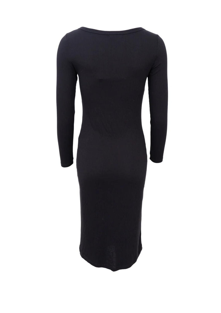Black Colour - BCTea LS Slip Kjole - Black