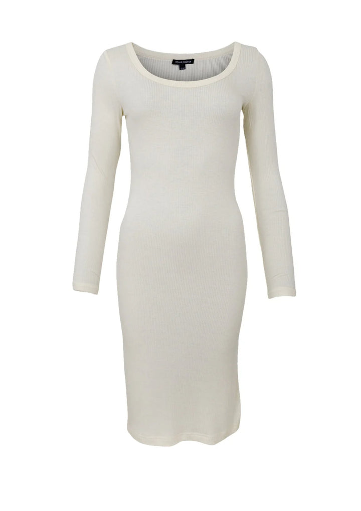Black Colour - BCTea LS Slip Kjole - Off White
