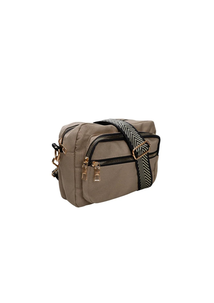Black Colour - BCVanda Crossover Taske - Khaki w. Zig Zag - Onesize