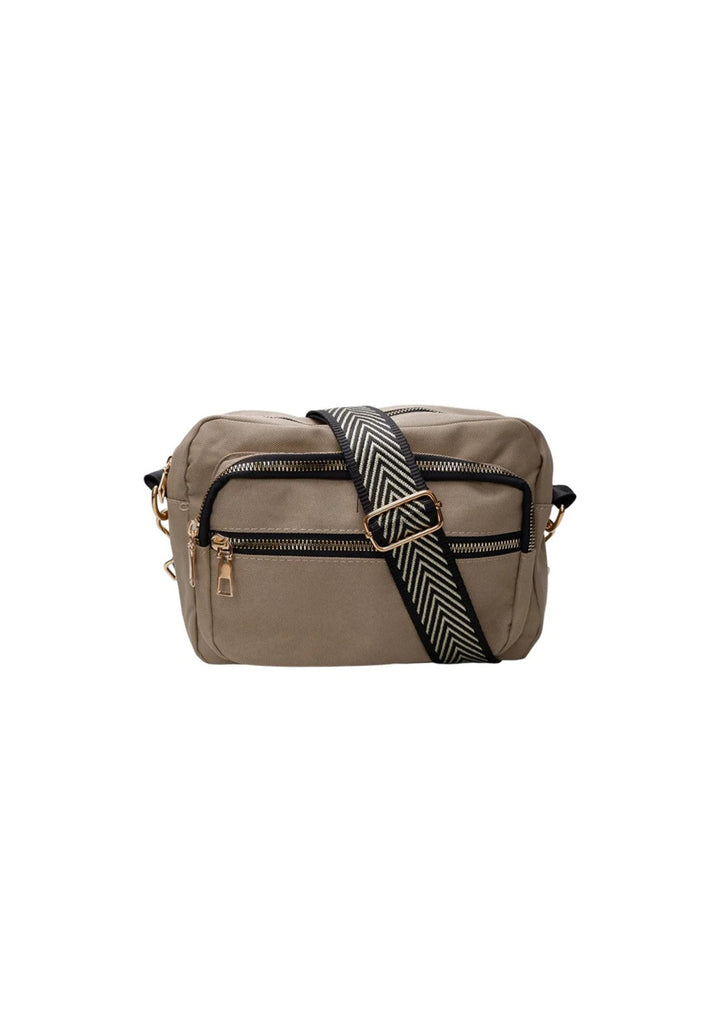 Black Colour - BCVanda Crossover Taske - Khaki w. Zig Zag - Onesize