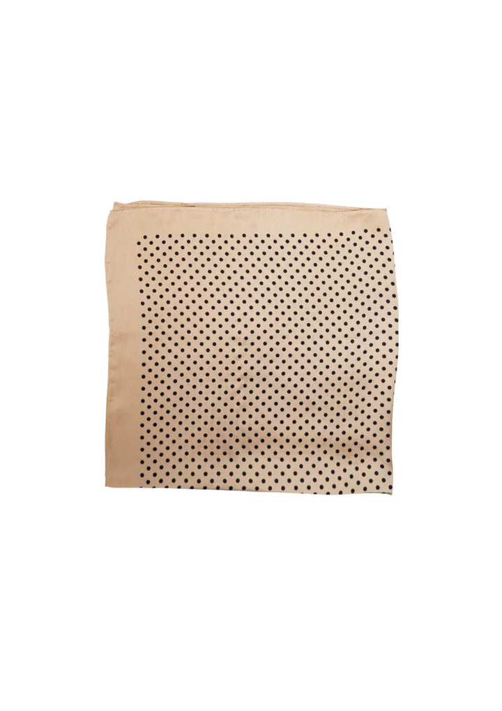 Black Colour - Bianca Mini Scarves - Frappe Dot - Onesize