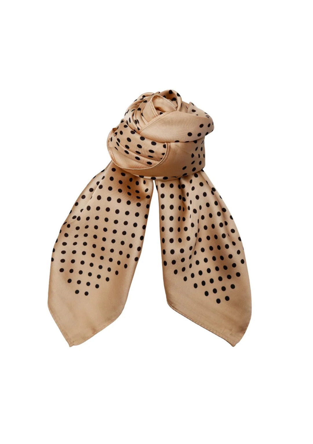 Black Colour - Bianca Mini Scarves - Frappe Dot - Onesize