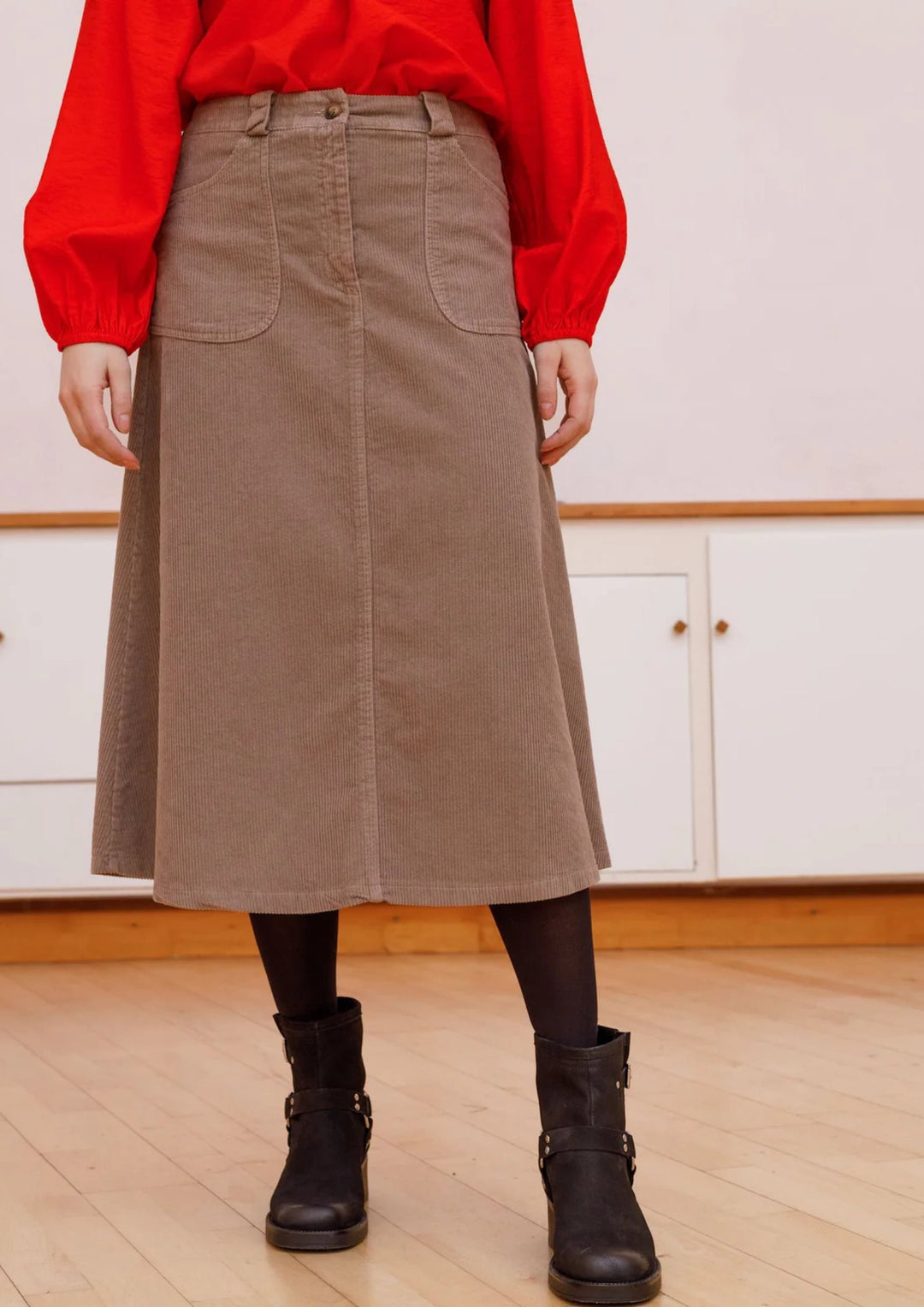 Black Colour - Cora Corduroy - Nederdel - Lt. Nougat