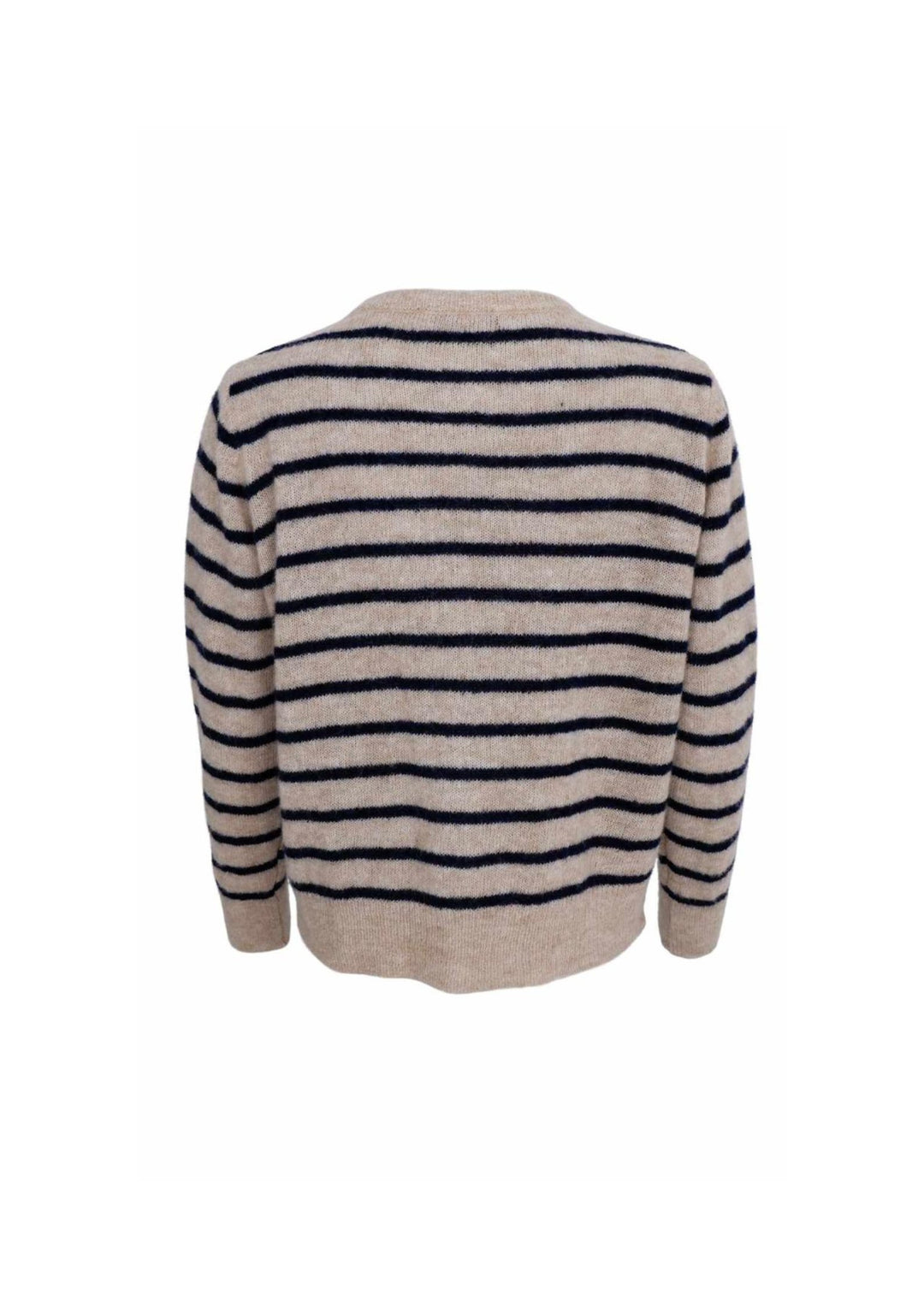 Black Colour - Dell Striped - Strik Cardigan - Navy