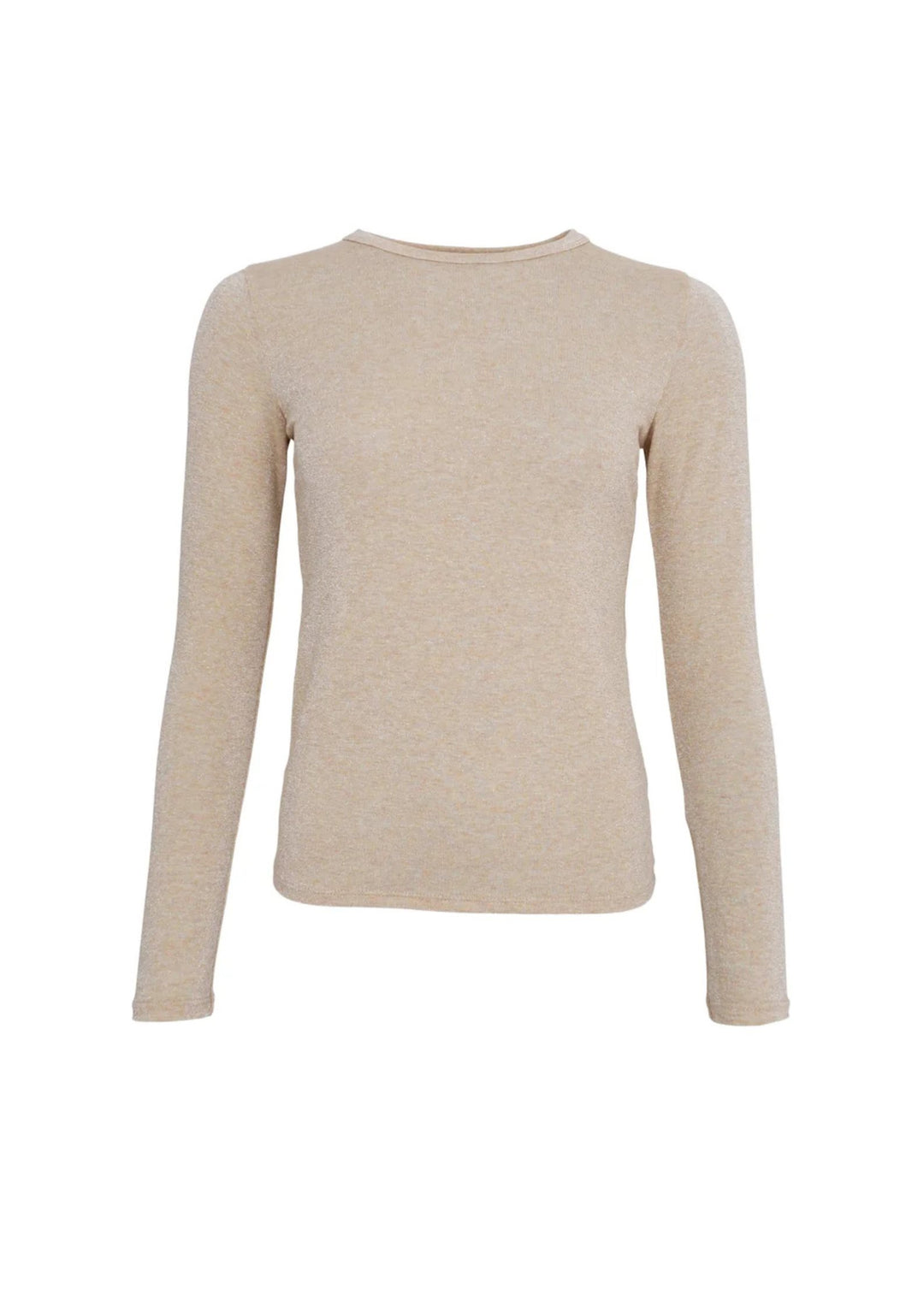 Black Colour - Faye Lurex Blouse - Nude