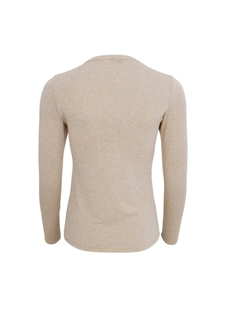 Black Colour - Faye Lurex Blouse - Nude