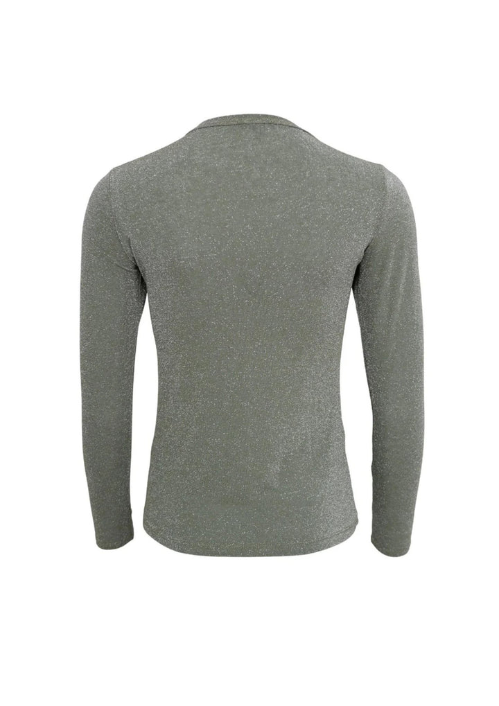 Black Colour - Faye Lurex Blouse - Olive
