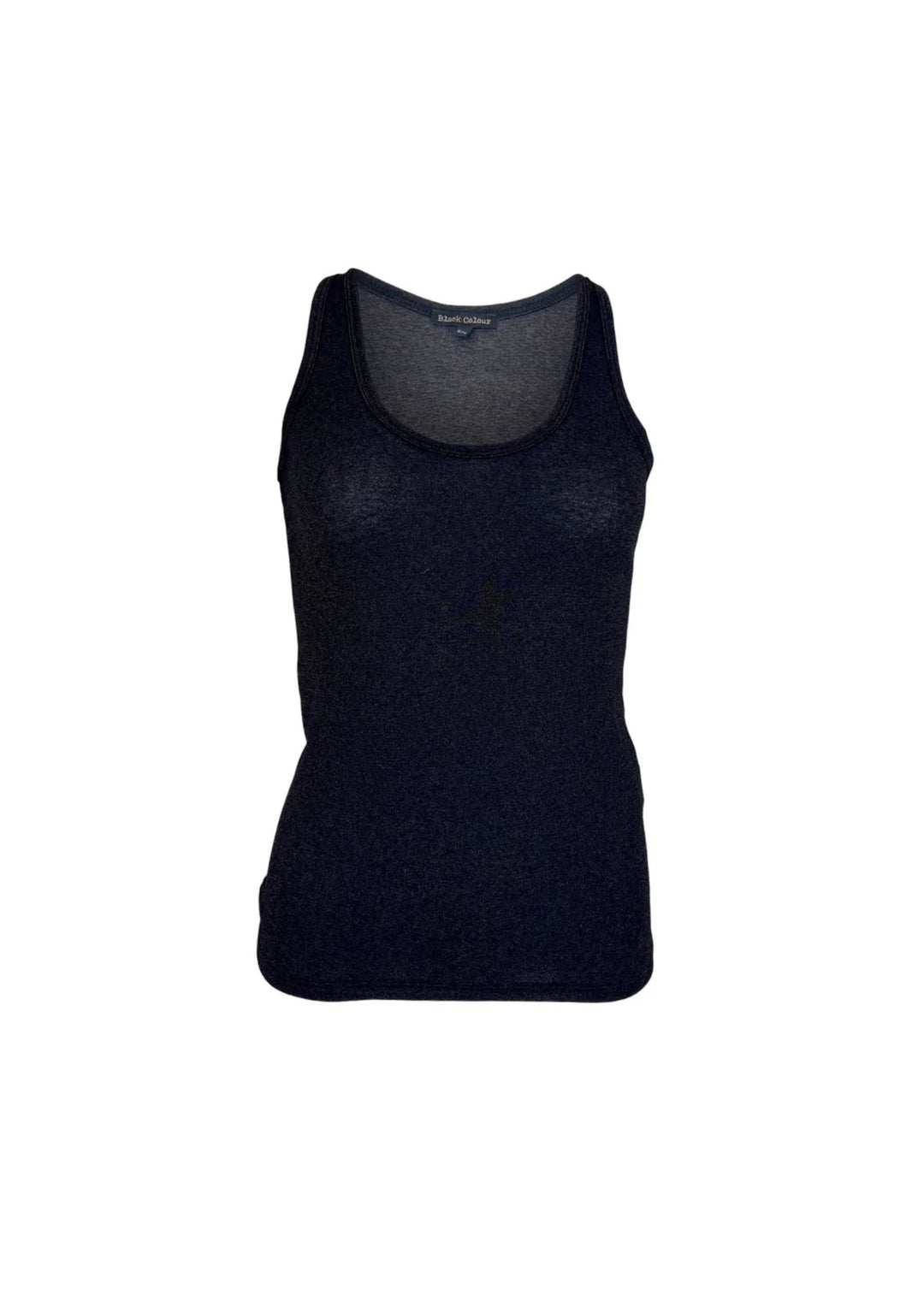 Black Colour - Faye Lurex Top - Black/Black