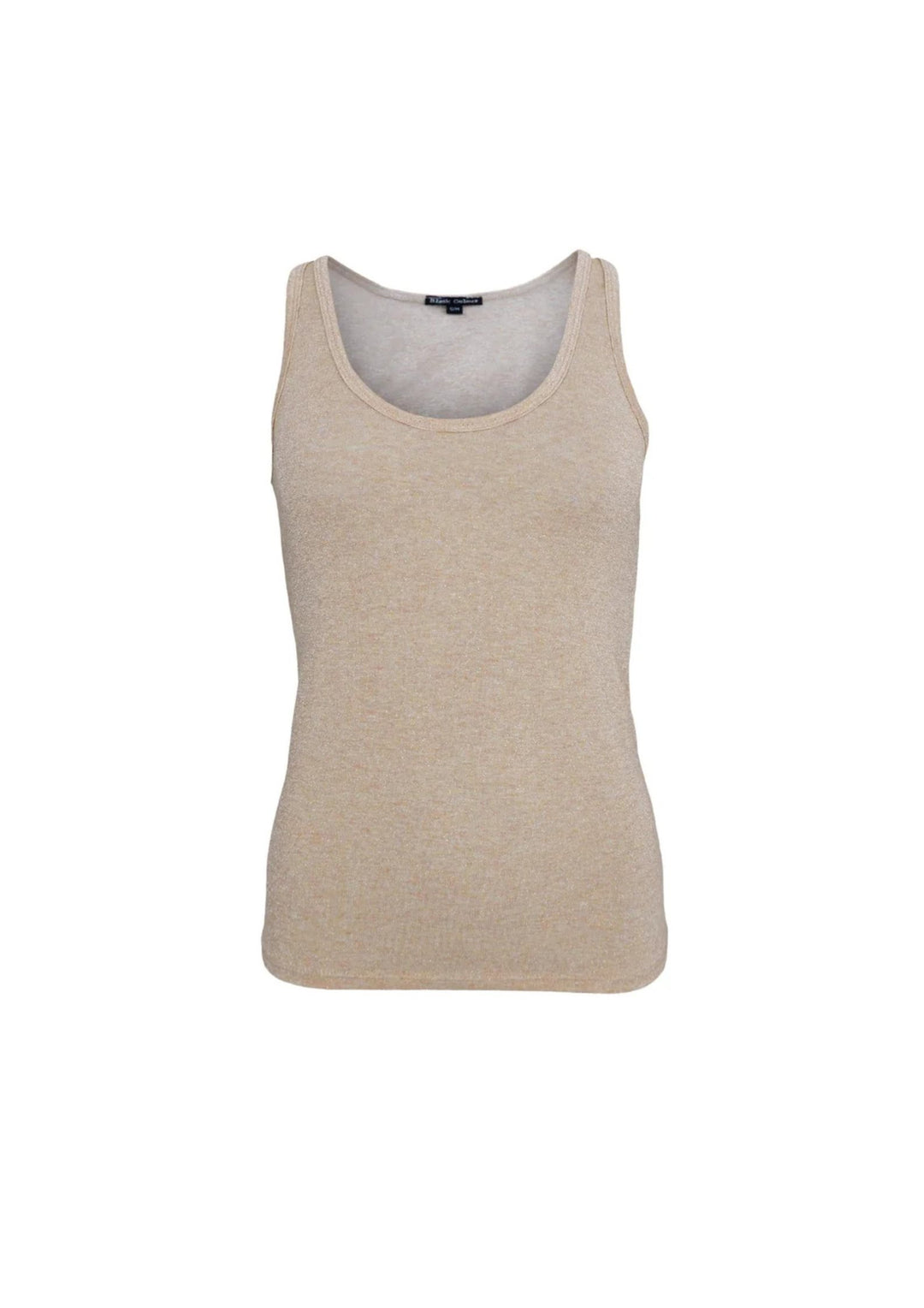 Black Colour - Faye Lurex Top - Nude
