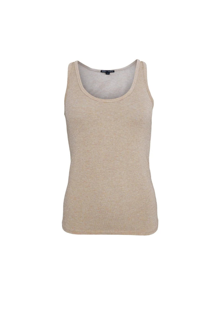 Black Colour - Faye Lurex Top - Nude