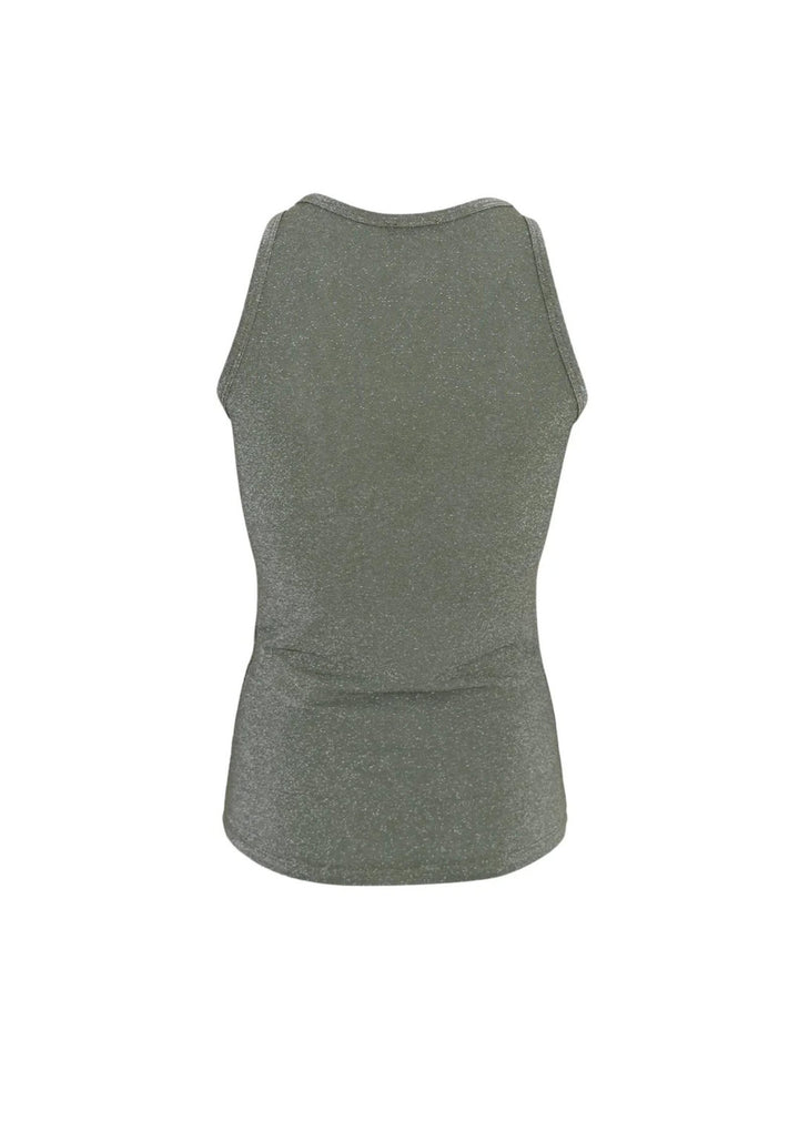 Black Colour - Faye Lurex Top - Olive