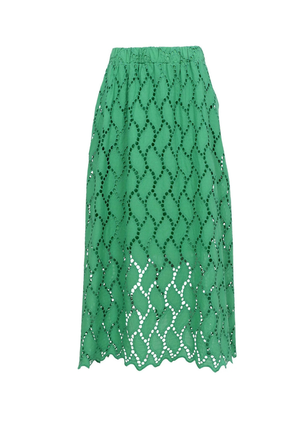 Black Colour - Freya Cut Out - Lace Nederdel - Green
