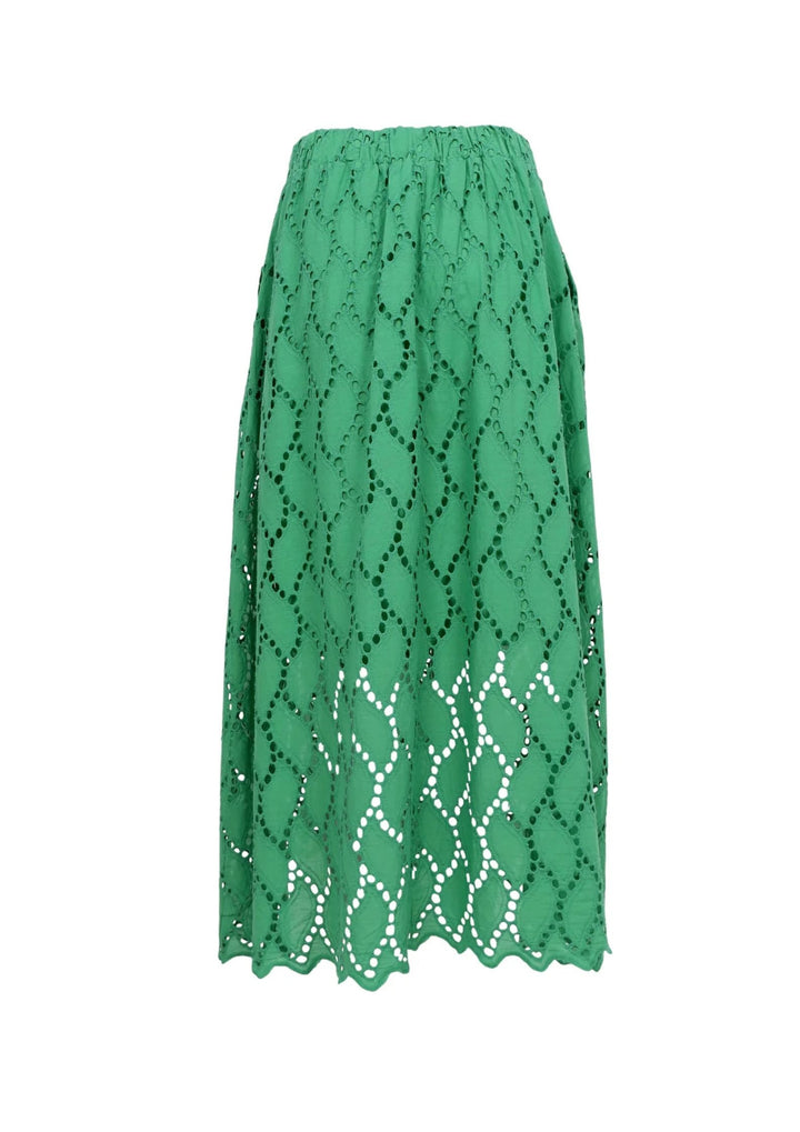 Black Colour - Freya Cut Out - Lace Nederdel - Green