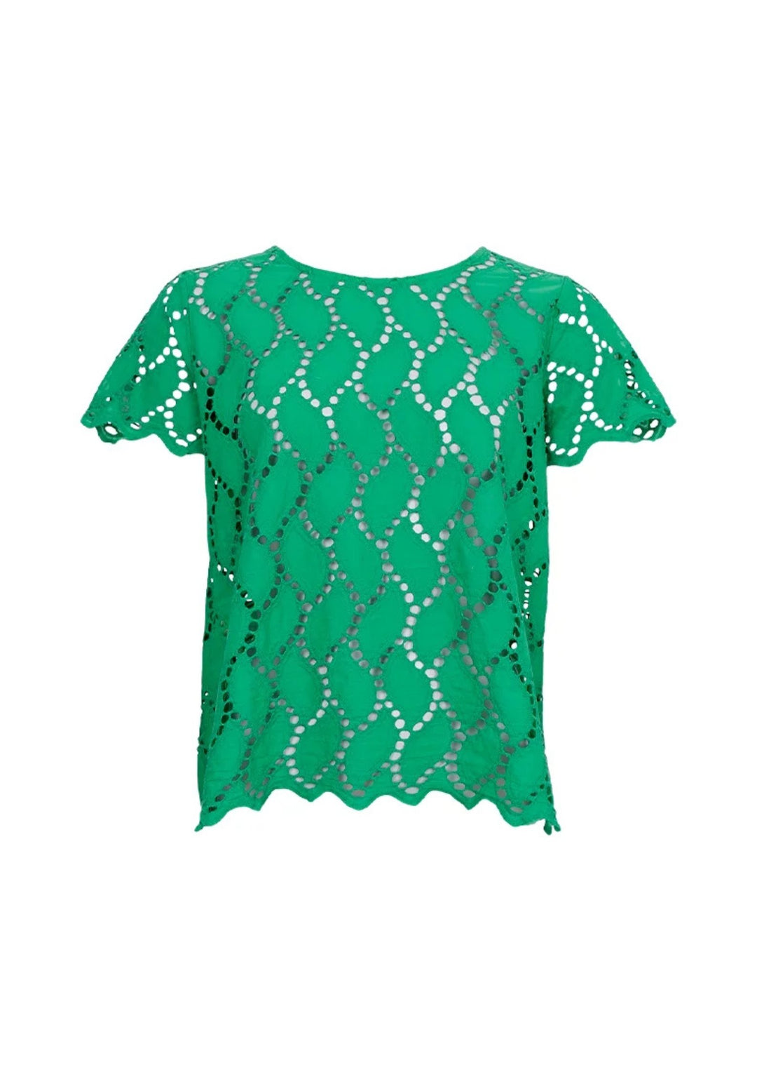 Black Colour - Freya SS T-shirt Blouse - Green