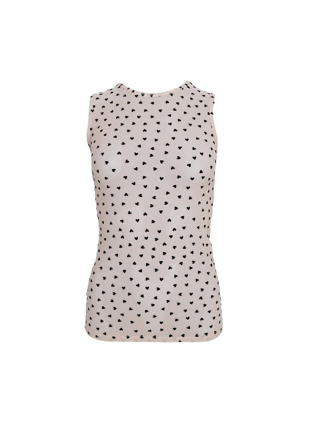 Black Colour - Isole Love - Mesh Tanktop - Nude Heart