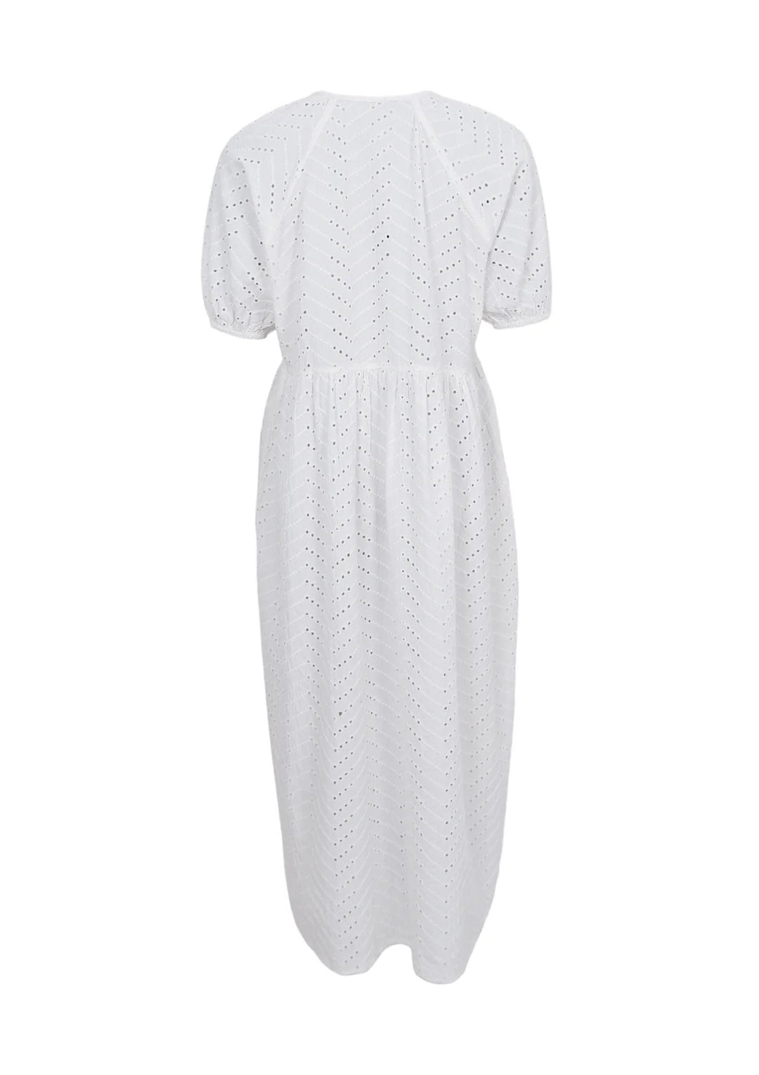 Black Colour - Julia Broderi - Anglaise Kjole - White