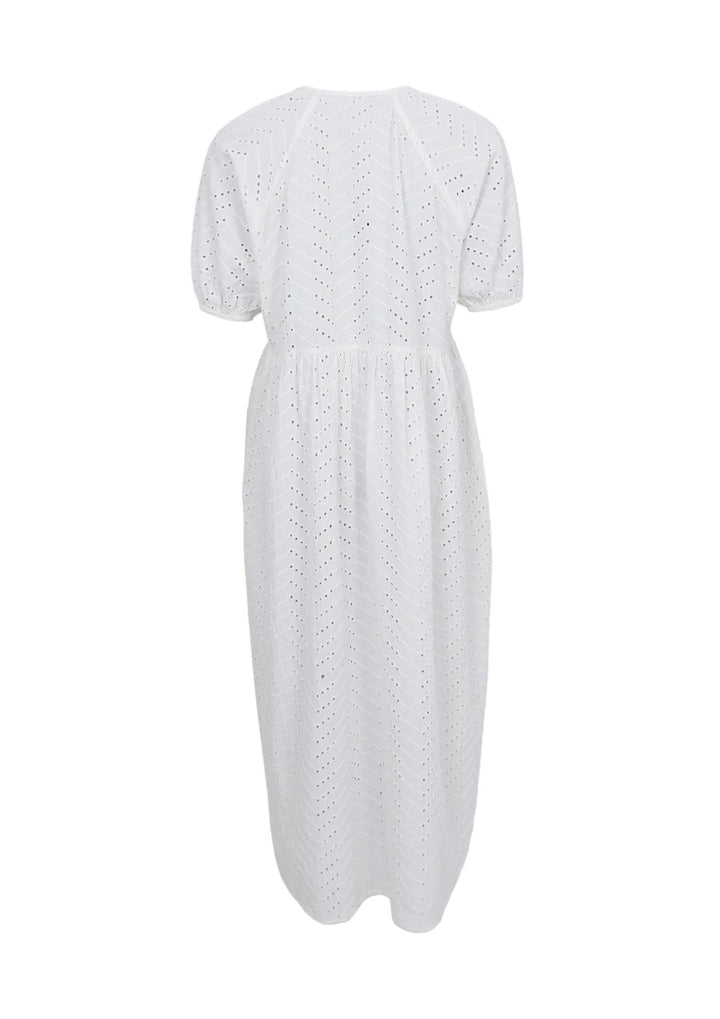 Black Colour - Julia Broderi - Anglaise Kjole - White