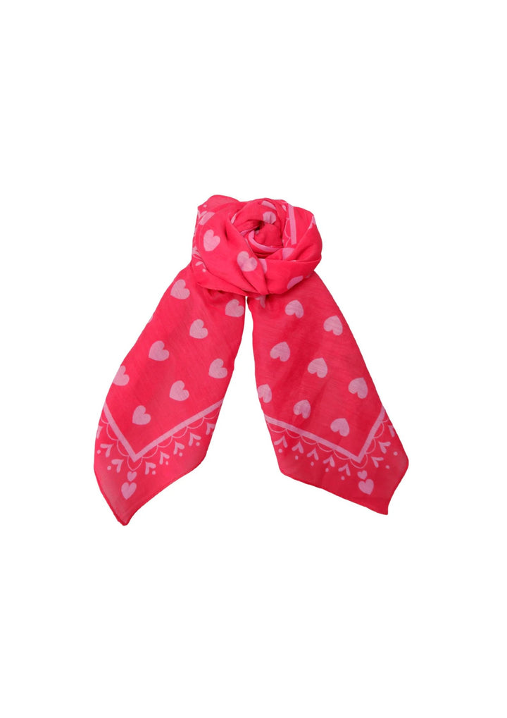 Black Colour - Laudia Love Mini Scarves - Red Pink -  Onesize