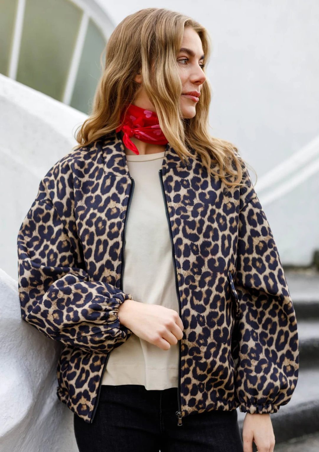 Black Colour - Laudia Love Mini Scarves - Red Pink -  Onesize