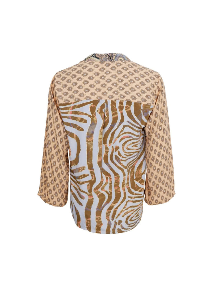 Black Colour - Luna Blouse - Paradise Sky Mix