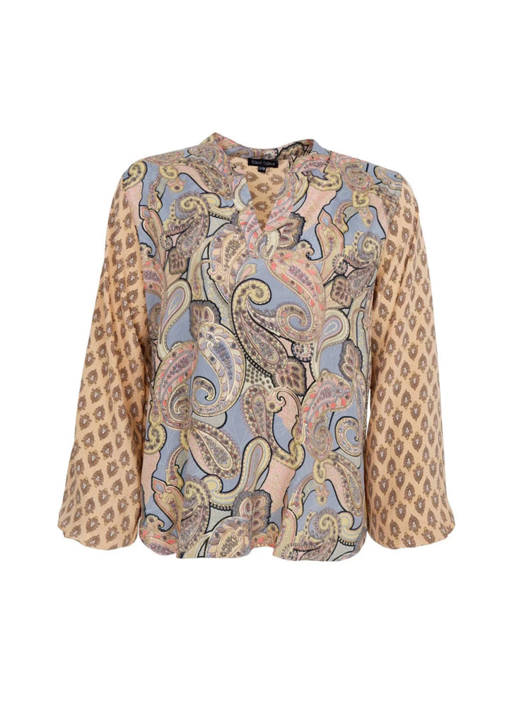 Black Colour - Luna Blouse - Paradise Sky Mix