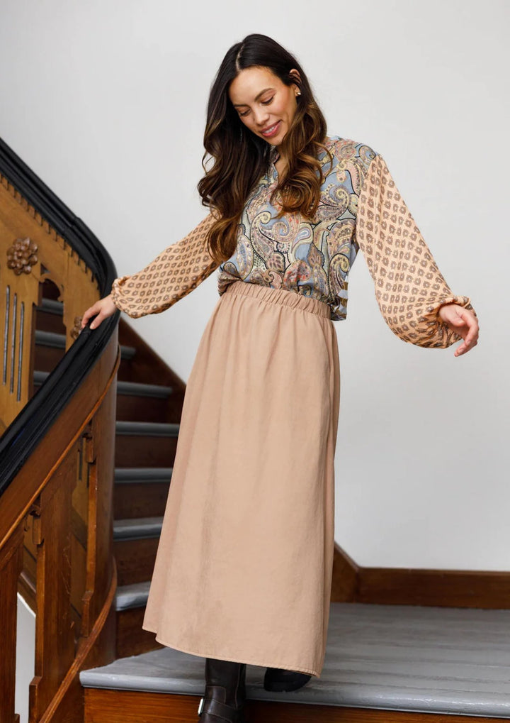 Black Colour - Luna Blouse - Paradise Sky Mix