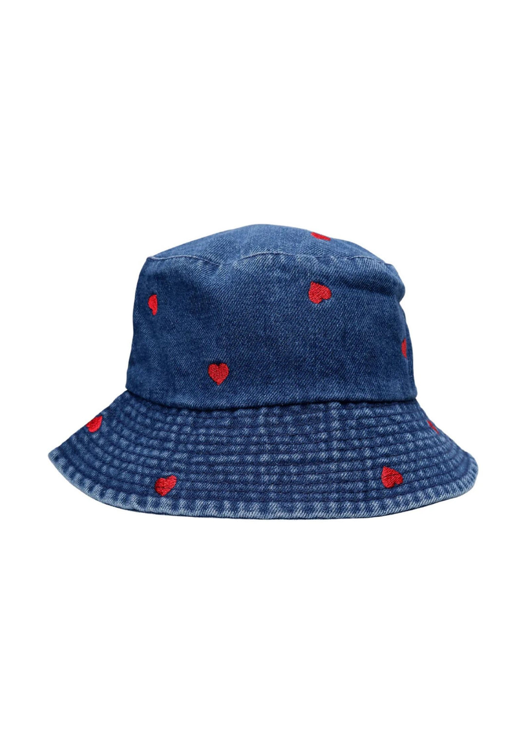 Black Colour - MAlou Denim - Bøllehat - Blue Denim Heart - Onesize
