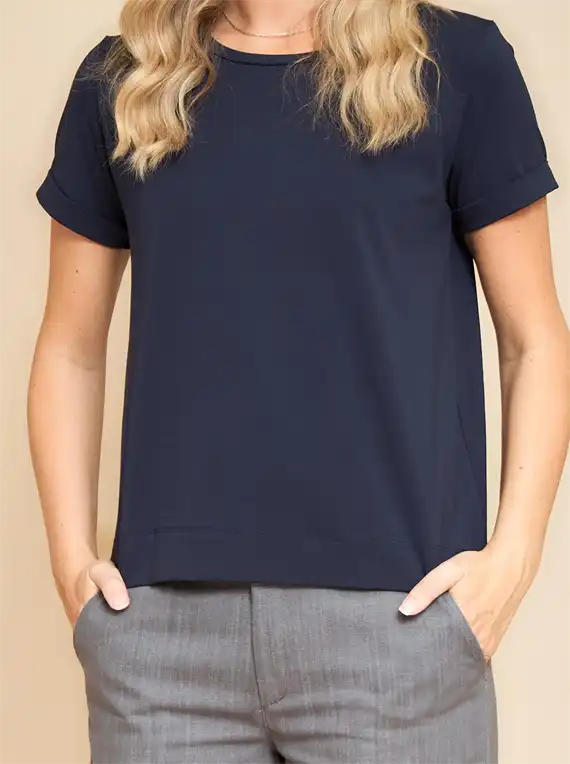 Black Colour - May SS T-shirt - Navy