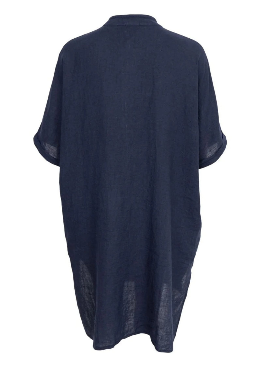 Black Colour - Melina Linen Tunic - Navy -  Onesize
