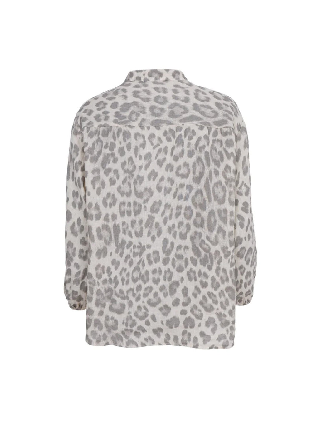 Black Colour - Melina L/S Shirt Blouse - Natural Leo