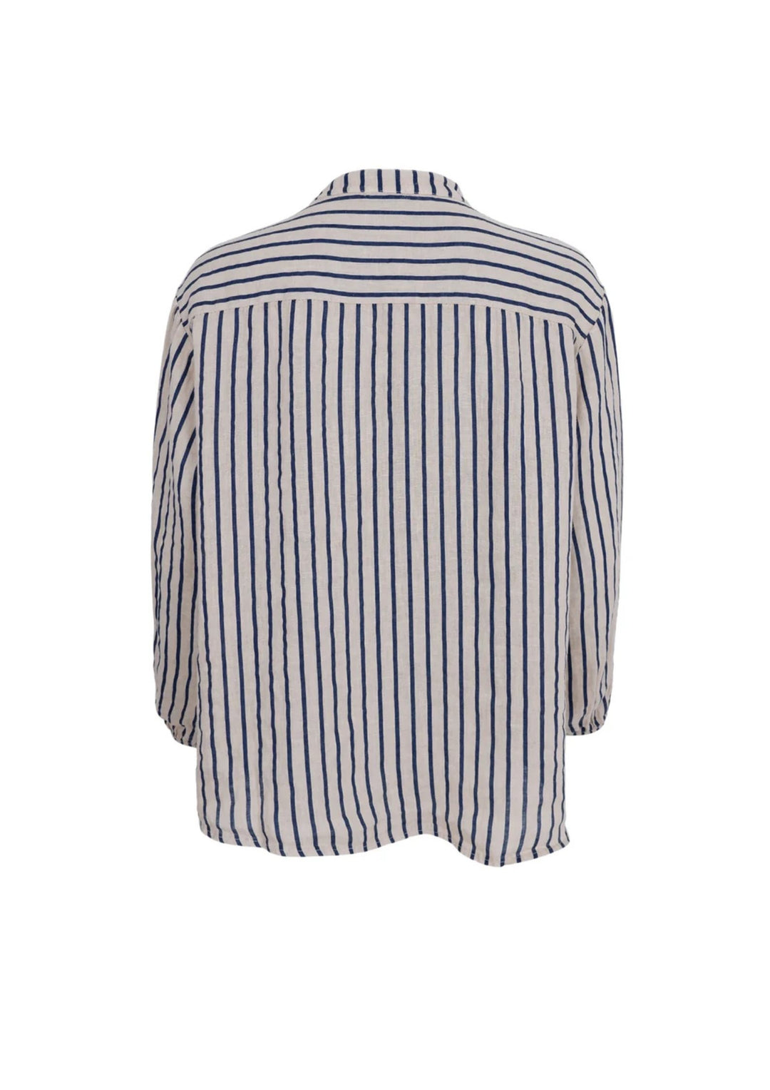 Black Colour - Melina L/S Shirt Blouse - Navy Stripe
