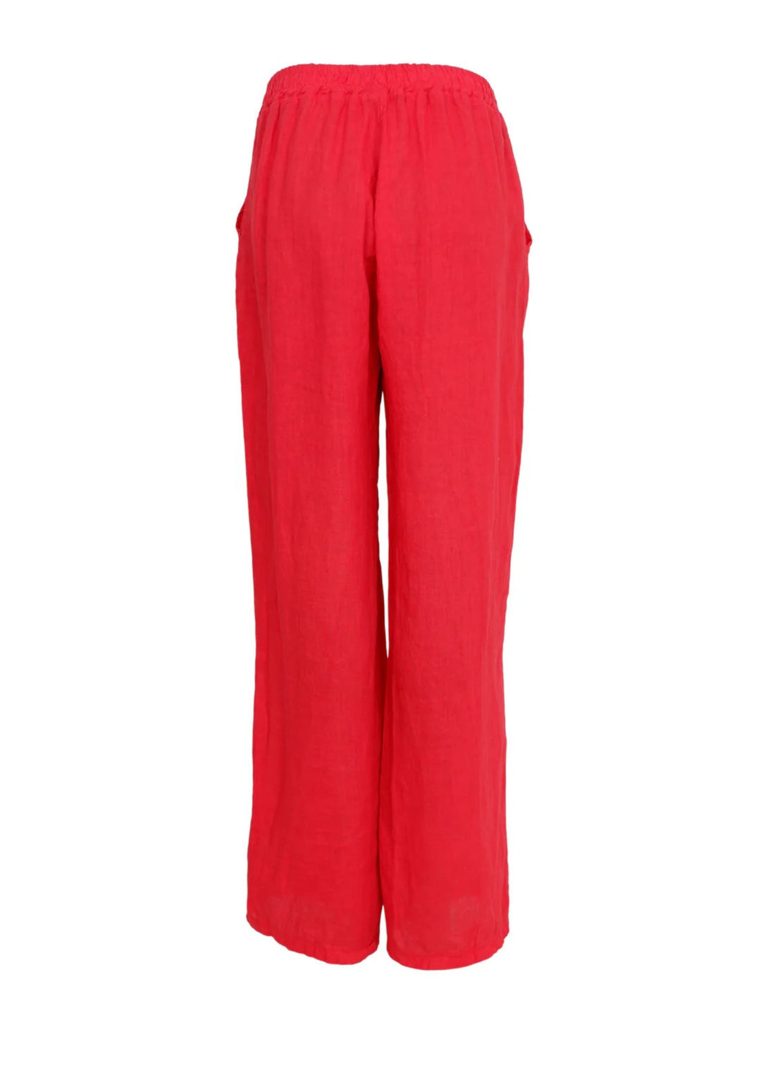 Black Colour - Melina Wide - Linen Bukser - Red