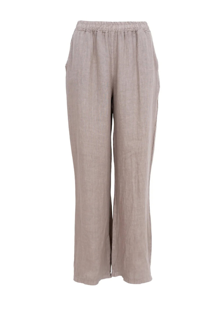 Black Colour - Melina Wide - Linen Bukser - Taupe