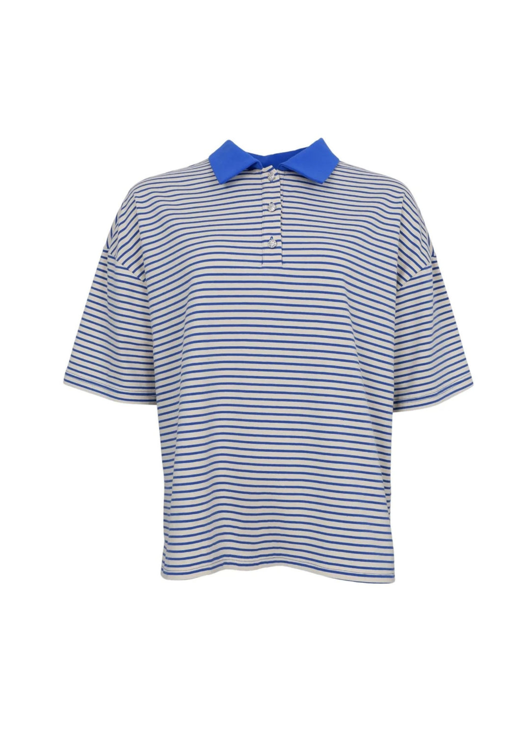 Black Colour - Milla SS Polo Shirt - Blue