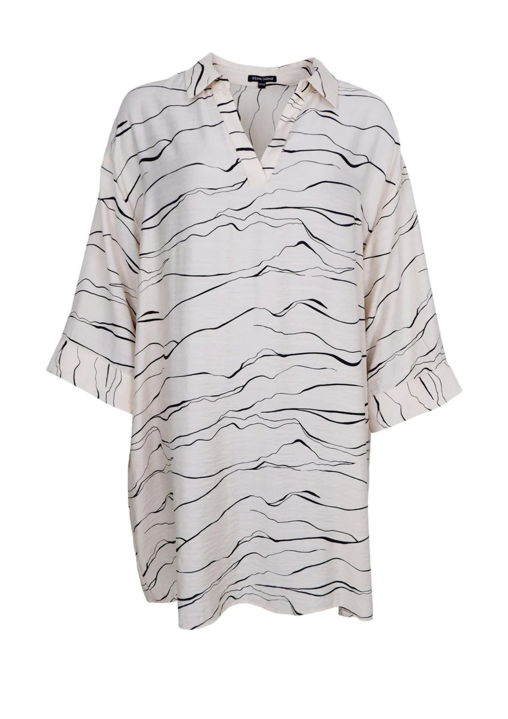 Black Colour - Pennie Tunic - Off white - Onesize