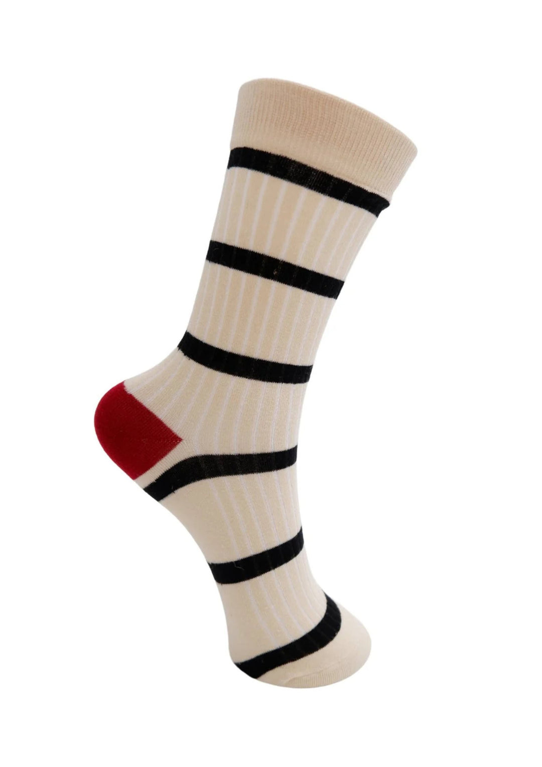 Black Colour - Rho Contrast Strømper - Creme - Onesize