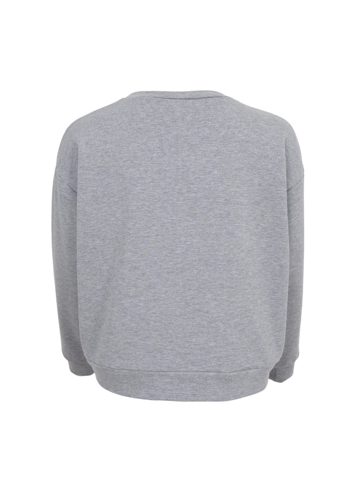 Black Colour - Sita Heart Sweatshirt - Grey