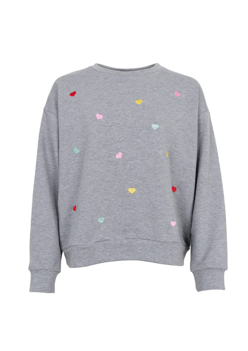 Black Colour - Sita Heart Sweatshirt - Grey
