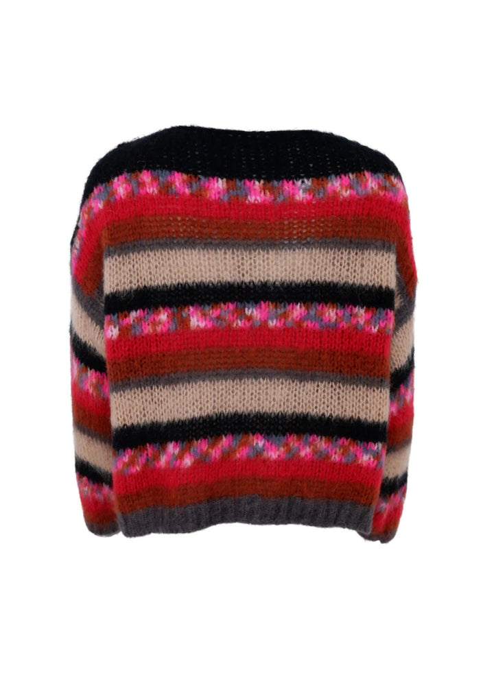 Black Colour - Strik - Multi Striped - Berry
