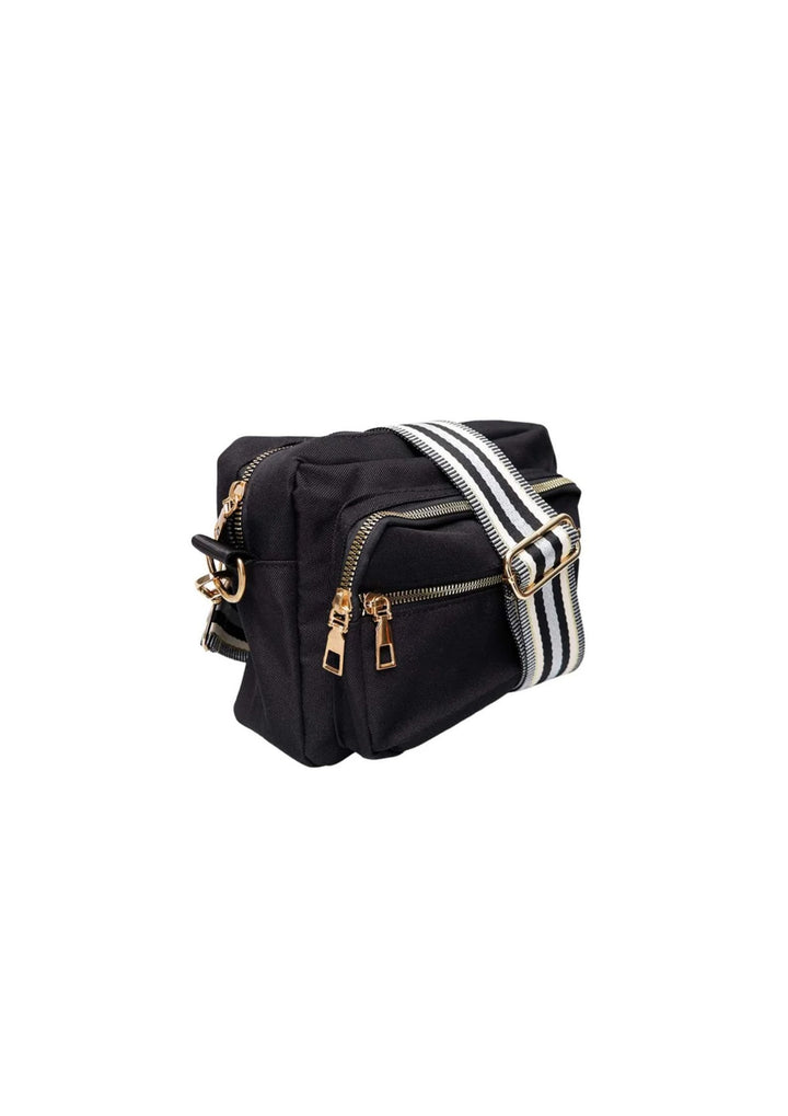 Black Colour - Vanda Crossover taske - Black w. Stripe - Onesize