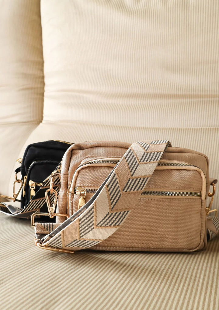 Black Colour - Vanda Crossover taske - Sand w. Garphic - Onesize