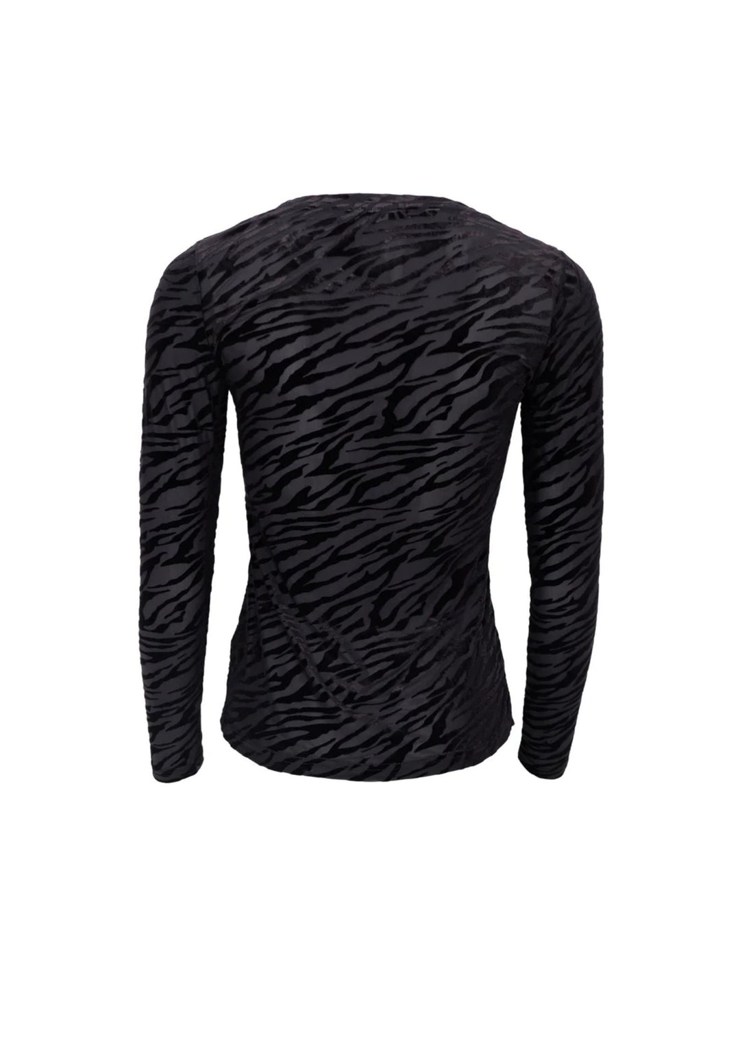 Black Colour - Zenia Mesh Blouse - Black