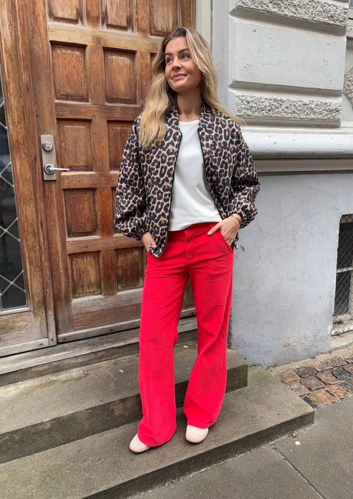 Black Colour - BCCora Corduroy Box Pant - Red
