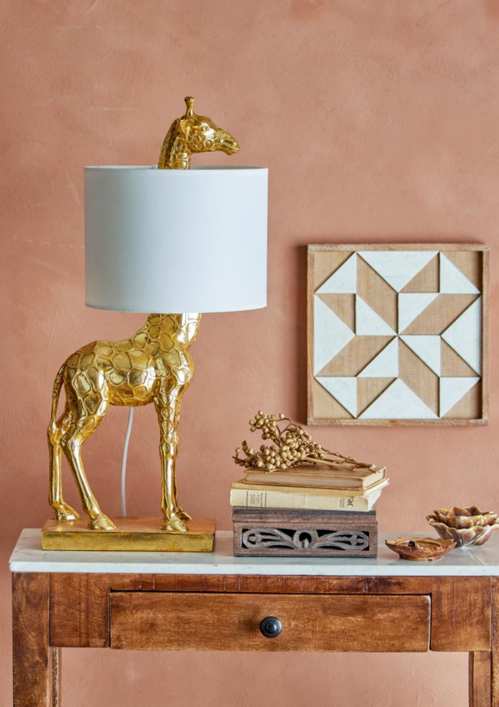 Bloomingville - Silas Bordlampe - Guld, Polyresin