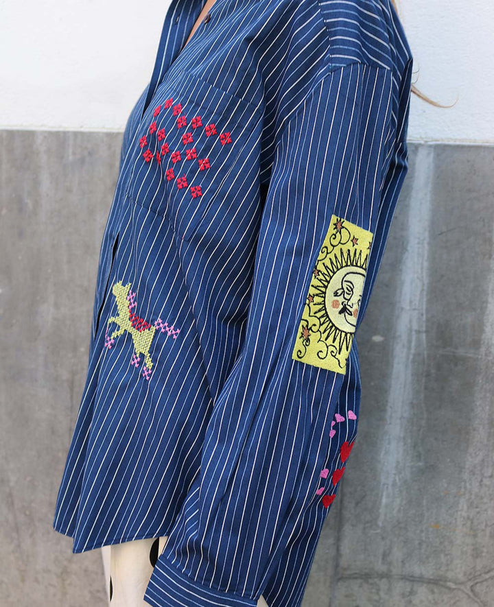 Sissel Edelbo - Brenna Skjorte - Navy Strips