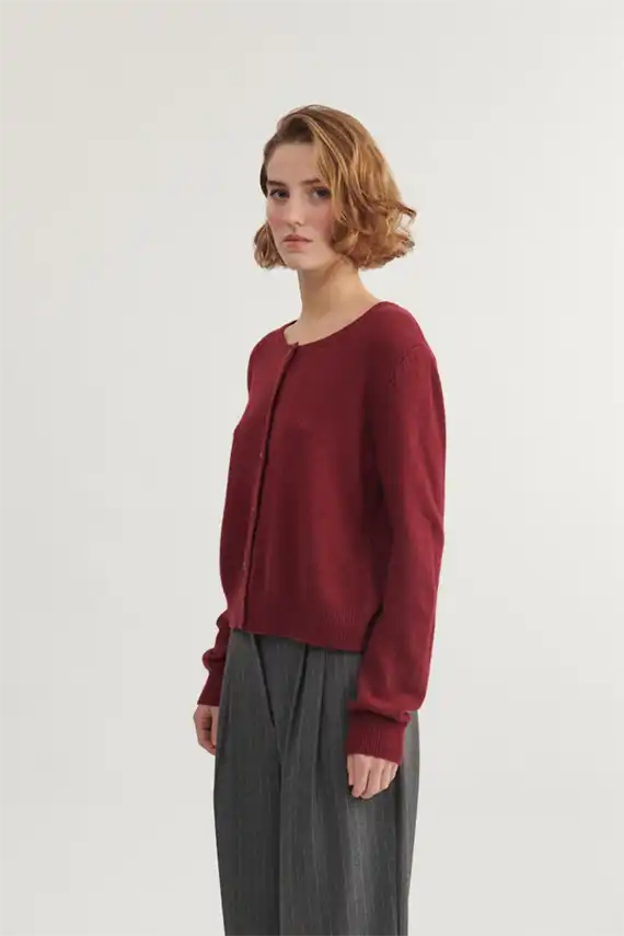 Basic Apparel - Cady Cardigan - Brodeaux Truffle