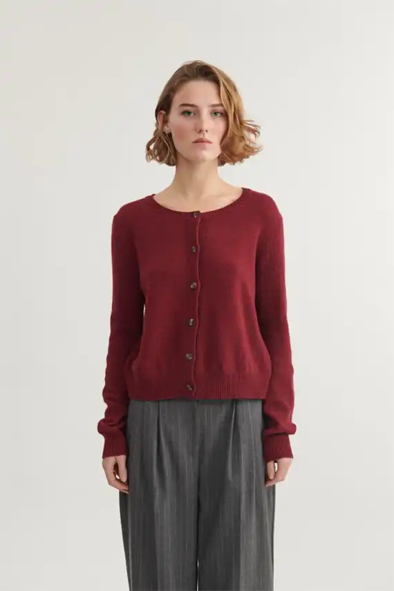 Basic Apparel - Cady Cardigan - Brodeaux Truffle